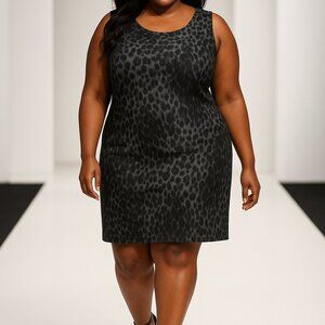 Sleeveless Animal print sheath dress
